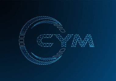 CYM düşük poli harfli logo vektör tasarımı. CYM düşük poli logo tasarımı. 