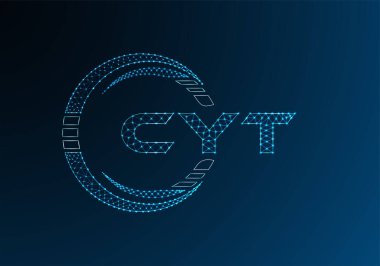CYT düşük poli harfli logo vektör tasarımı. CYT düşük poli logo tasarımı. 