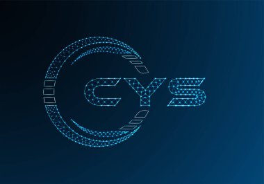 CYS düşük poli harfli logo vektör tasarımı. CYS düşük poli logo tasarımı. 