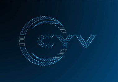 CYV düşük poli harfli logo vektör tasarımı. CYV düşük poli logo tasarımı. 