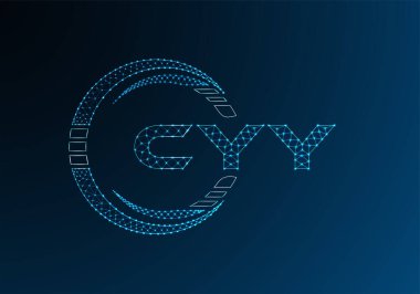 CYY düşük poli harfli logo vektör tasarımı. CYY düşük poli logo tasarımı. 