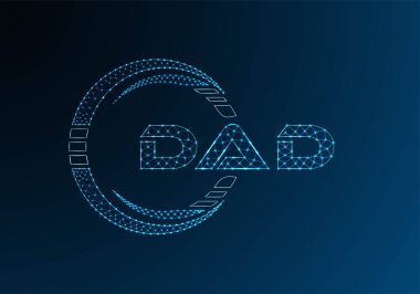 DAD düşük poli harfli logo vektör tasarımı. DAD düşük poli logo tasarımı. 