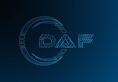DAF düşük poli harfli logo vektör tasarımı. DAF düşük poli logo tasarımı. 