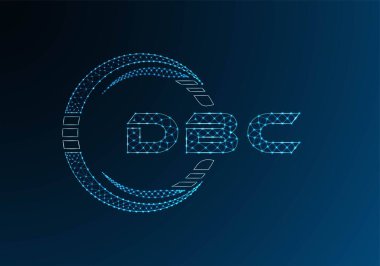 DBC düşük poli harfli logo vektör tasarımı. DBC düşük poli logo tasarımı. 