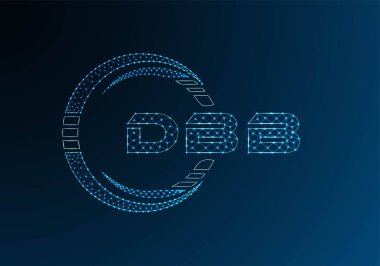 DBB düşük poli harfli logo vektör tasarımı. DBB düşük poli logo tasarımı. 