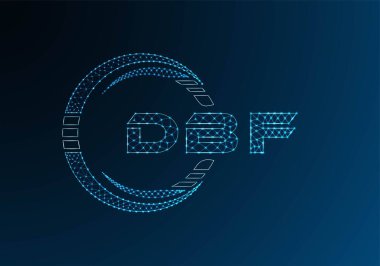 DBF düşük poli harfli logo vektör tasarımı. DBF düşük poli logo tasarımı. 