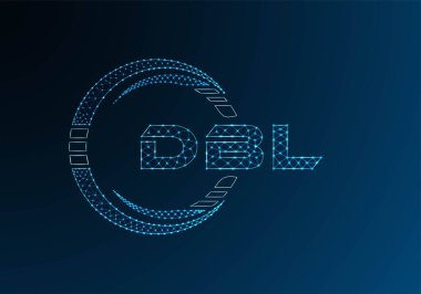 DBL düşük poli harfli logo vektör tasarımı. DBL düşük poli logo tasarımı. 