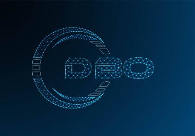 DBO düşük poli harfli logo vektör tasarımı. DBO düşük poli logo tasarımı. 