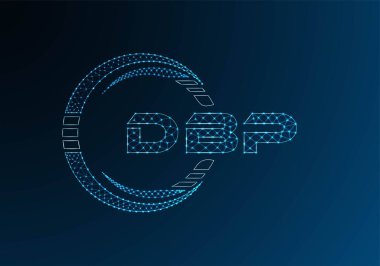 DBP düşük poli harfli logo vektör tasarımı. DBP düşük poli logo tasarımı. 