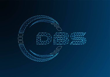 DBS düşük poli harfli logo vektör tasarımı. DBS düşük poli logo tasarımı. 