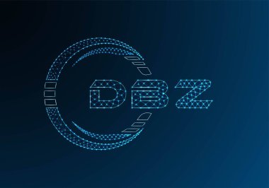 DBZ düşük poli harfli logo vektör tasarımı. DBZ düşük poli logo tasarımı. 