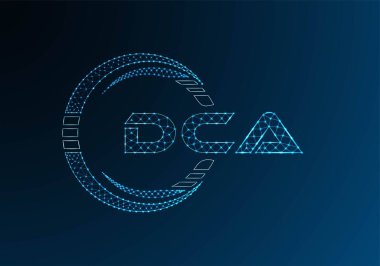 DCA düşük poli harfli logo vektör tasarımı. DCA düşük poli logo tasarımı. 