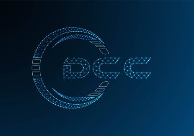 DCC düşük poli harfli logo vektör tasarımı. DCC düşük poli logo tasarımı. 