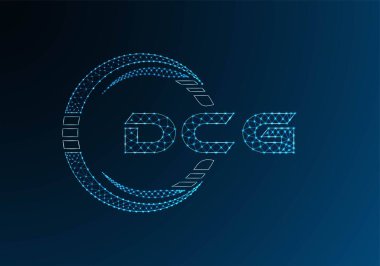 DCG düşük poli harfli logo vektör tasarımı. DCG düşük poli logo tasarımı. 