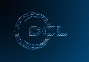DCL düşük poli harfli logo vektör tasarımı. DCL düşük poli logo tasarımı. 