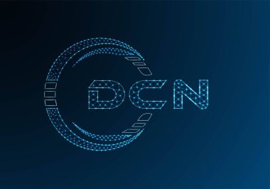 DCN düşük poli harfli logo vektör tasarımı. DCN düşük poli logo tasarımı. 