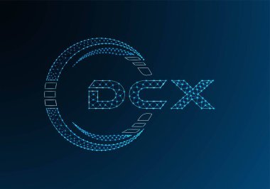 DCX düşük poli harfli logo vektör tasarımı. DCX düşük poli logo tasarımı. 