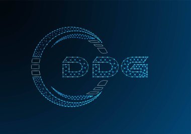 DDG düşük poli harfli logo vektör tasarımı. DDG düşük poli logo tasarımı. 
