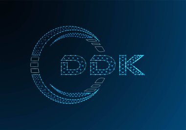DDK düşük poli harfli logo vektör tasarımı. DDK düşük poli logo tasarımı. 