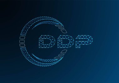 DDP düşük poli harfli logo vektör tasarımı. DDP düşük poli logo tasarımı. 