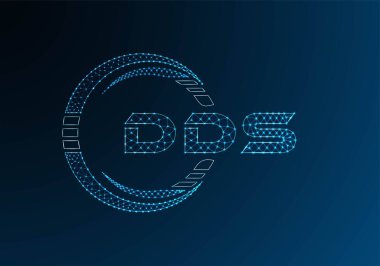 DDS düşük poli harfli logo vektör tasarımı. DDS düşük poli logo tasarımı. 