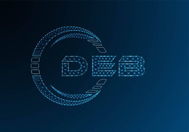 DEB düşük poli harfli logo vektör tasarımı. DEB düşük poli logo tasarımı. 