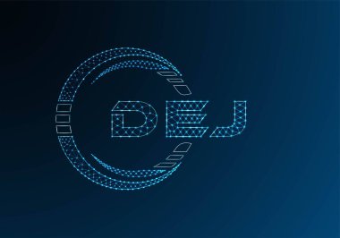 DEJ düşük poli harfli logo vektör tasarımı. DEJ düşük poli logo tasarımı. 
