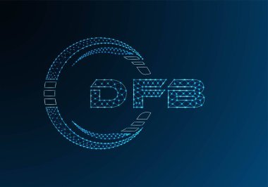 DFB düşük poli harfli logo vektör tasarımı. DFB düşük poli logo tasarımı. 