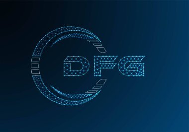 DFG düşük poli harfli logo vektör tasarımı. DFG düşük poli logo tasarımı. 