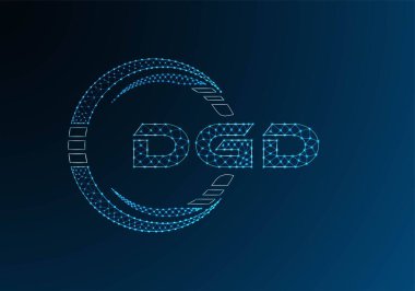 DGD düşük poli harfli logo vektör tasarımı. DGD düşük poli logo tasarımı. 