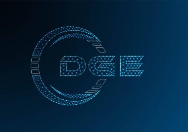 DGE düşük poli harfli logo vektör tasarımı. DGE düşük poli logo tasarımı. 