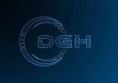 DGH düşük poli harfli logo vektör tasarımı. DGH düşük poli logo tasarımı. 