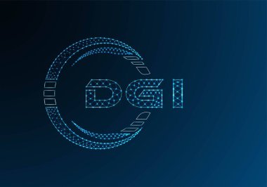 DGI düşük poli harfli logo vektör tasarımı. DGI düşük poli logo tasarımı. 