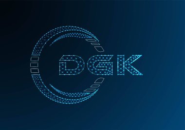 DGK düşük poli harfli logo vektör tasarımı. DGK düşük poli logo tasarımı. 