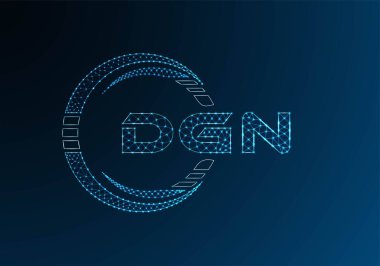DGN düşük poli harfli logo vektör tasarımı. DGN düşük poli logo tasarımı. 