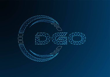 DGO düşük poli harfli logo vektör tasarımı. DGO düşük poli logo tasarımı. 