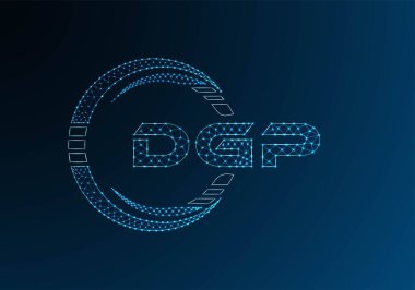 DGP düşük poli harfli logo vektör tasarımı. DGP düşük poli logo tasarımı. 