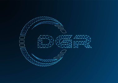 DGR düşük poli harfli logo vektör tasarımı. DGR düşük poli logo tasarımı. 
