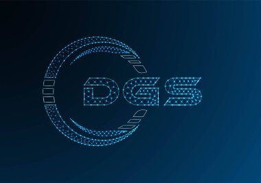DGS düşük poli harfli logo vektör tasarımı. DGS düşük poli logo tasarımı. 