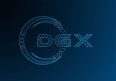 DGX düşük poli harfli logo vektör tasarımı. DGX düşük poli logo tasarımı. 