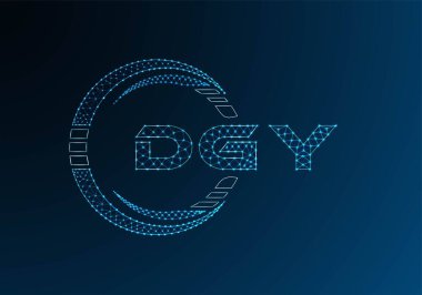 DGY düşük poli harfli logo vektör tasarımı. DGY düşük poli logo tasarımı. 