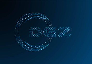 DGZ düşük poli harfli logo vektör tasarımı. DGZ düşük poli logo tasarımı. 