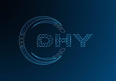 DHY düşük poli harfli logo vektör tasarımı. DHY düşük poli logo tasarımı. 