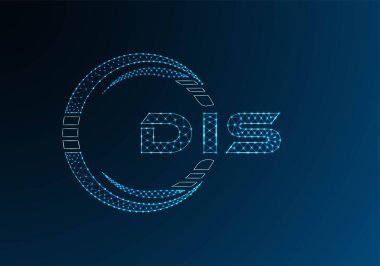DIS düşük poli harfli logo vektör tasarımı. DIS düşük poli logo tasarımı. 