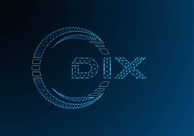 DIX düşük poli harfli logo vektör tasarımı. DIX düşük poli logo tasarımı. 