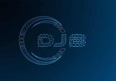 DJB düşük poli harfli logo vektör tasarımı. DJB düşük poli logo tasarımı. 