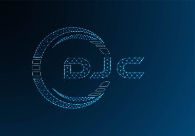 DJC düşük poli harfli logo vektör tasarımı. DJC düşük poli logo tasarımı. 