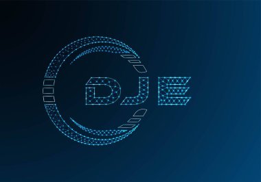 DJE düşük poli harfli logo vektör tasarımı. DJE düşük poli logo tasarımı. 