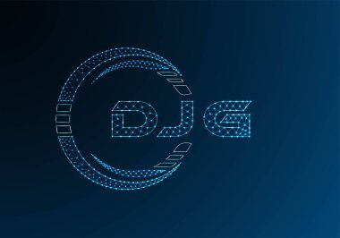 DJG düşük poli harfli logo vektör tasarımı. DJG düşük poli logo tasarımı. 