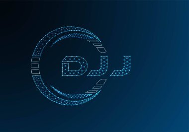 DJJ düşük poli harfli logo vektör tasarımı. DJJ düşük poli logo tasarımı. 